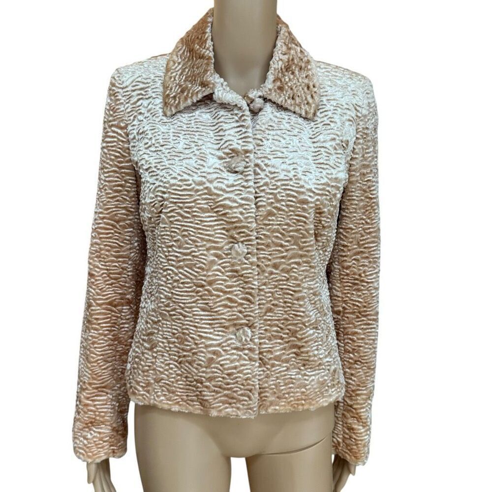 Pantology vintage Persian lamb faux fur coat/jacket size 6